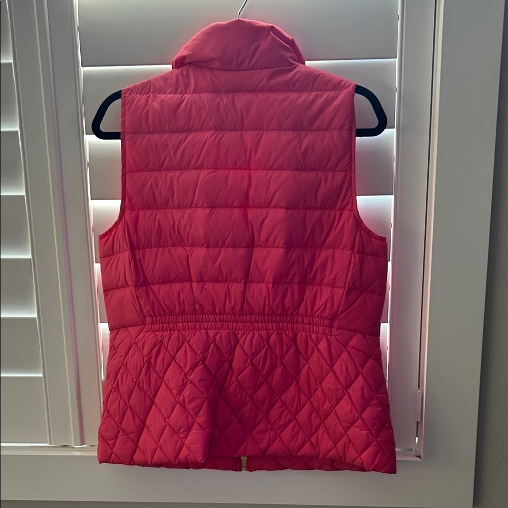 Talbots Women's Vibrant Pink Quilted Vest - Picture 5 of 7